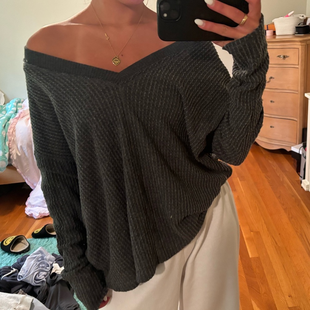 Oversized thermal long sleeve